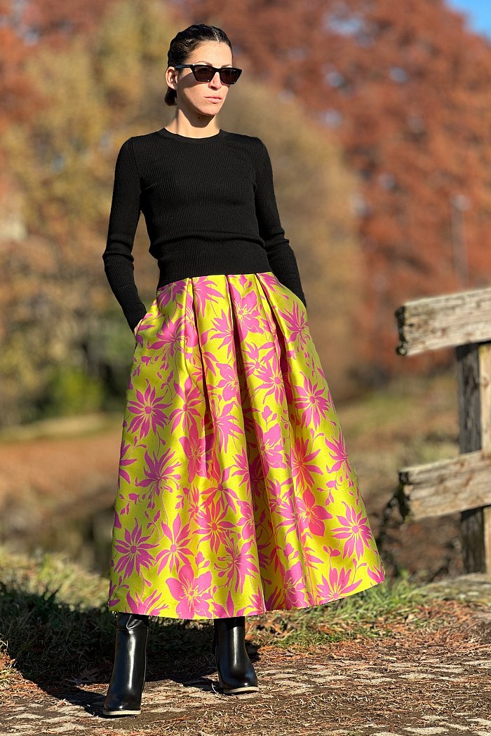 Pinker Jacquard-Rock - 48